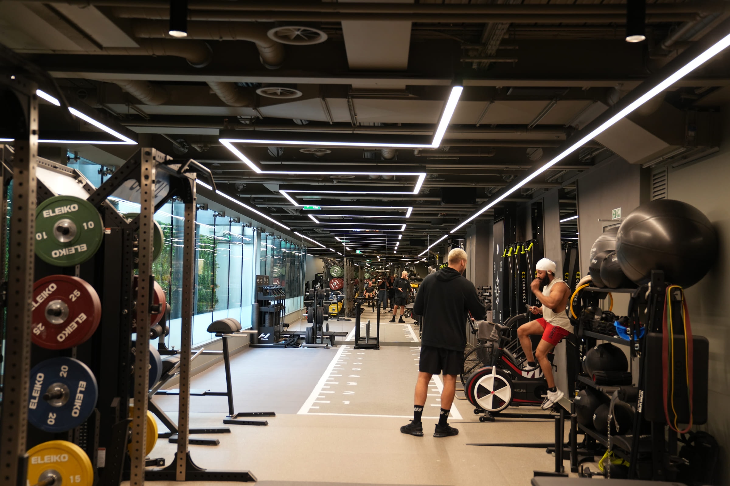 The training floor at UNTIL, Orchard Street, looking down the length of the room